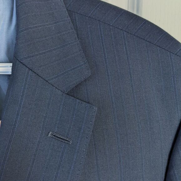 HUGO Boss Wool Suit Blazer Navy 100% Wool 44R US - Picture 4 of 15